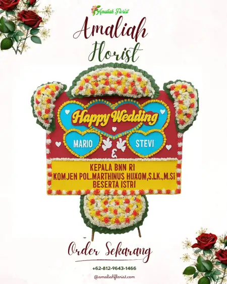 Papan Bunga Pernikahan Cisaruni